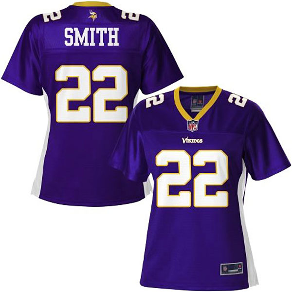 Women Pro Line Minnesota Vikings #22 Harrison Smith Team Color Jersey