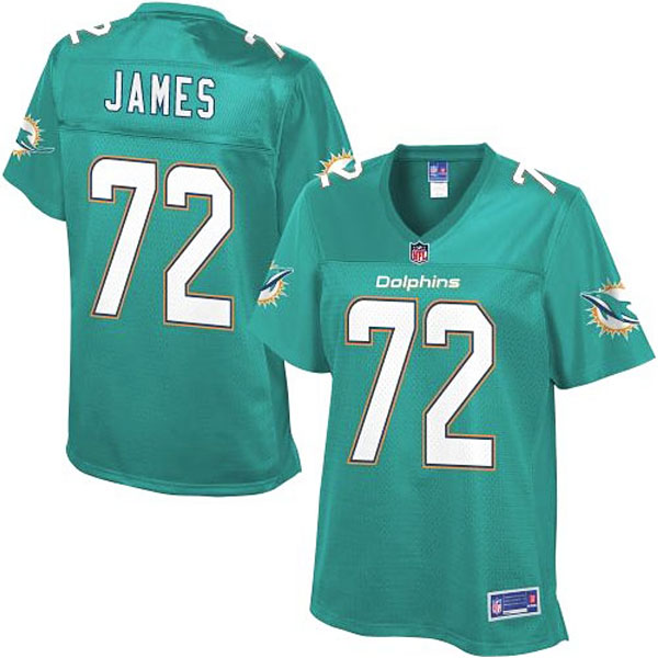 Women Pro Line Miami Dolphins #72 Ja'Wuan James Team Color Jersey Women Pro Line Miami Dolphins #72 Ja'Wuan James Team Color Jersey