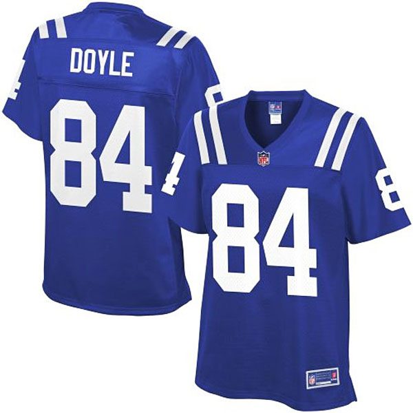 Women Pro Line Indianapolis Colts #84 Jack Doyle Team Color Jersey