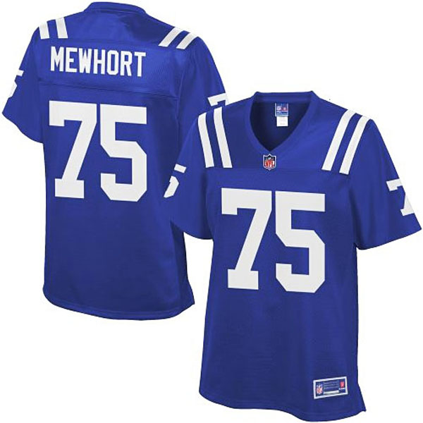 Women Pro Line Indianapolis Colts #75 Jack Mewhort Team Color Jersey Women Pro Line Indianapolis Colts #75 Jack Mewhort Team Color Jersey