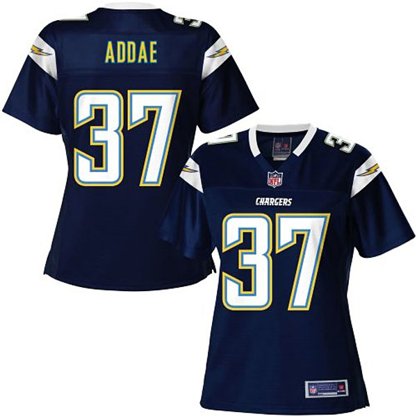 Women Pro Line San Diego Chargers #37 Jahleel Addae Team Color Jersey