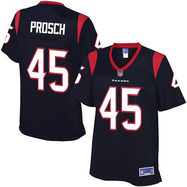 Women Pro Line Houston Texans #45 Jay Prosch Team Color Jersey