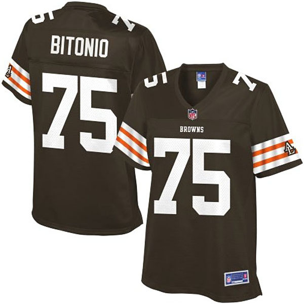 Women Pro Line Cleveland Browns #75 Joel Bitonio Team Color Jersey
