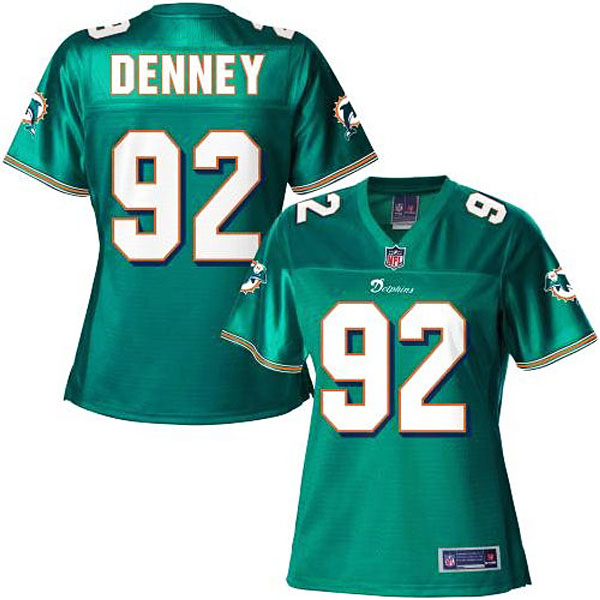 Women Pro Line Miami Dolphins #92 John Denney Team Color Jersey Women Pro Line Miami Dolphins #92 John Denney Team Color Jersey