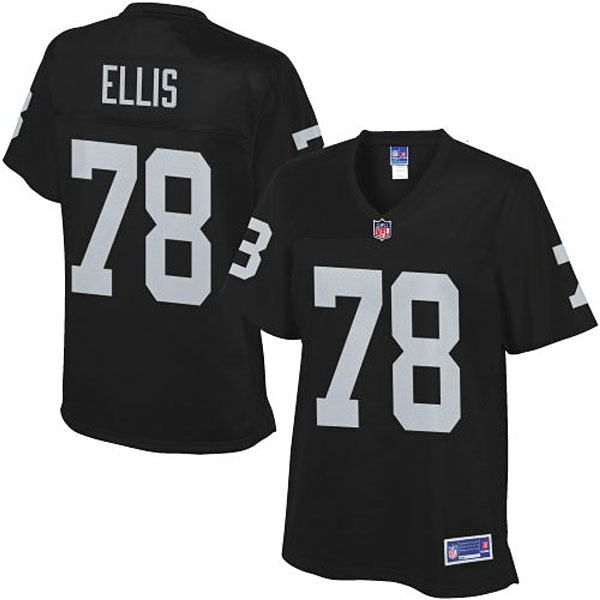 Women Pro Line Oakland Raiders #78 Justin Ellis Team Color Jersey