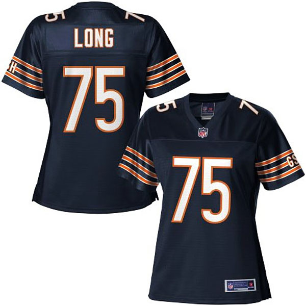 Women Pro Line Chicago Bears #75 Kyle Long Team Color Jersey