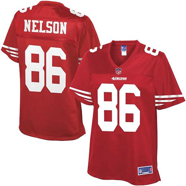 Women Pro Line San Francisco 49ers #86 Kyle Nelson Team Color Jersey Women Pro Line San Francisco 49ers #86 Kyle Nelson Team Color Jersey