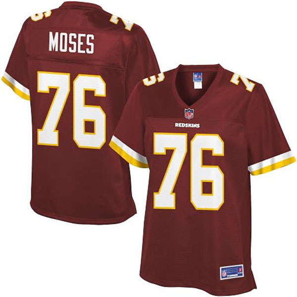 Women Pro Line Washington Redskins #76 Morgan Moses Team Color Jersey