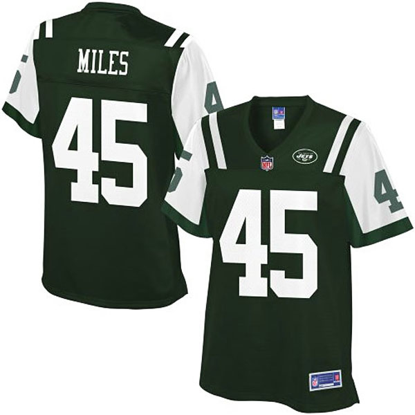 Women Pro Line New York Jets #45 Rontez Miles Team Color Jersey Women Pro Line New York Jets #45 Rontez Miles Team Color Jersey