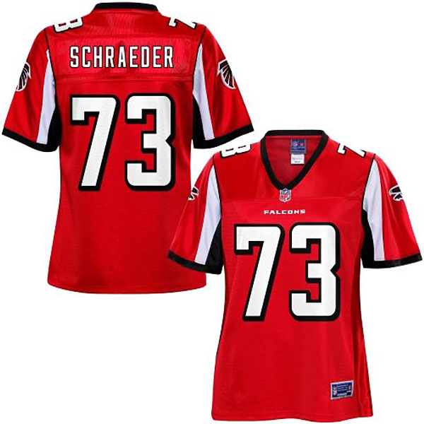 Women Pro Line Atlanta Falcons #73 Ryan Schraeder Team Color Jersey