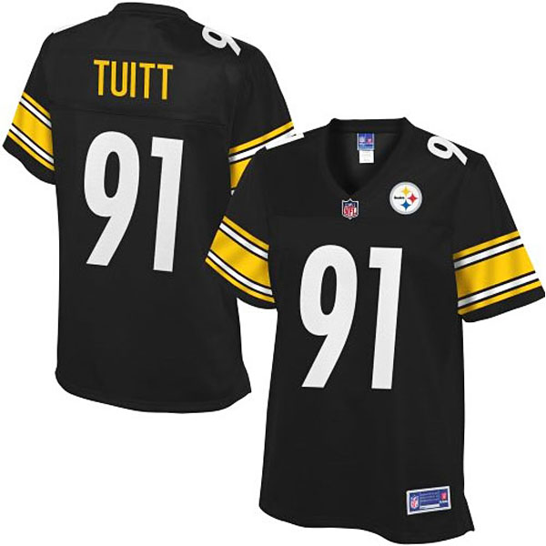 Women Pro Line Pittsburgh Steelers #91 Stephon Tuitt Team Color Jersey