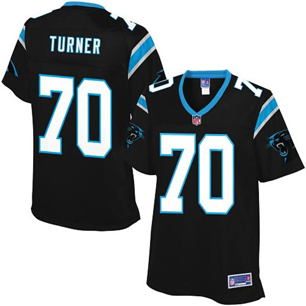 Women Pro Line Carolina Panthers #70 Trai Turner Team Color Jersey