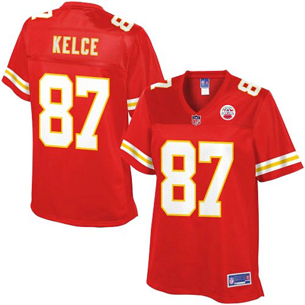 Women Pro Line Kansas City Chiefs #87 Travis Kelce Team Color Jersey