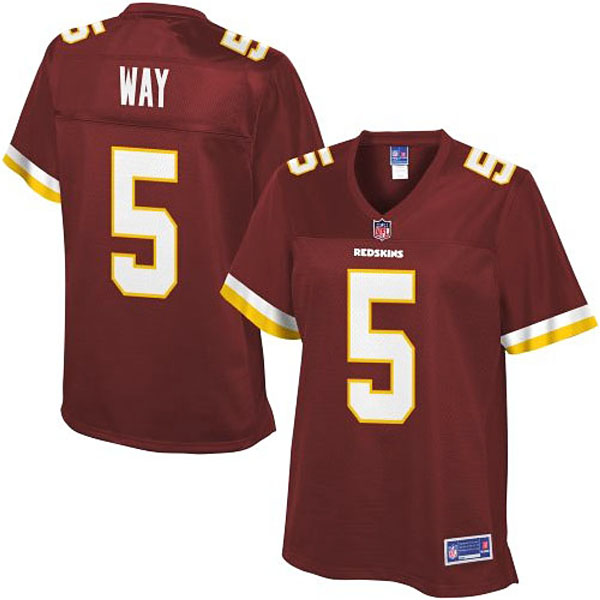 Women Pro Line Washington Redskins #5 Tress Way Team Color Jersey