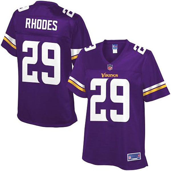 Women Pro Line Minnesota Vikings #29 Xavier Rhodes Team Color Jersey - Purple