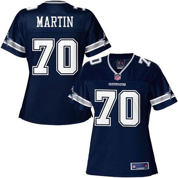 Women Pro Line Dallas Cowboys #70 Zack Martin Team Color Jersey
