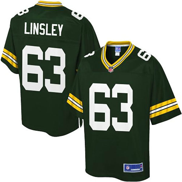 Youth Pro Line Green Bay Packers #63 Corey Linsley Green Jersey