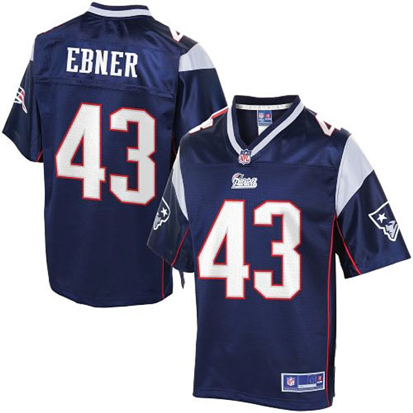 Youth Pro Line New England Patriots #43 Nate Ebner Navy Blue Jersey