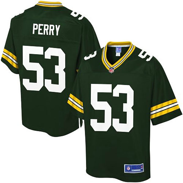 Youth Pro Line Green Bay Packers #53 Nick Perry Green Jersey