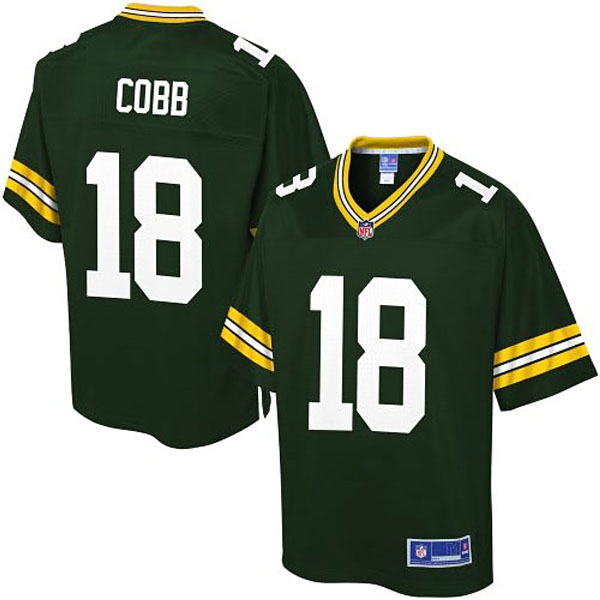 Youth Pro Line Green Bay Packers #18 Randall Cobb Green Jersey