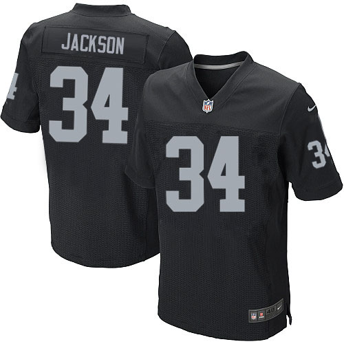 Oakland Raiders #34 Bo Jackson Black Elite Retired Player Jersey