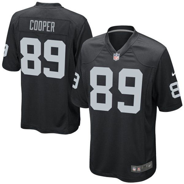 Oakland Raiders #89 Amari Cooper Game Black Football Jersey