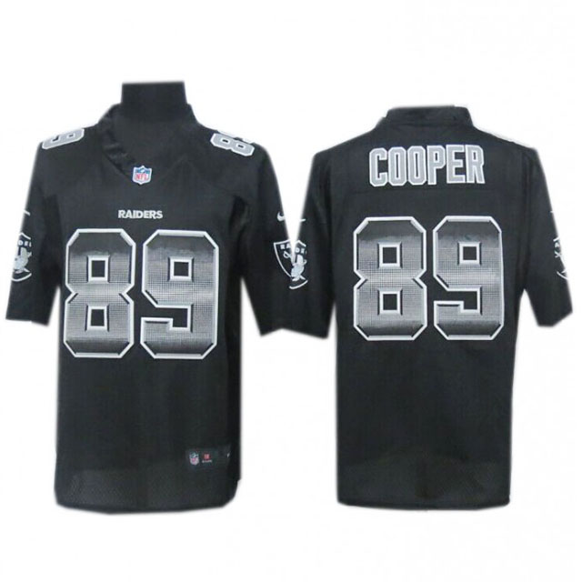 2015 New Oakland Raiders #89 Amari Cooper Limited Black Strobe Jersey