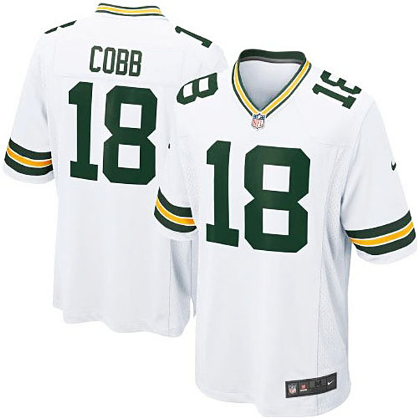 Green Bay Packers #18 Randall Cobb White Game Jersey