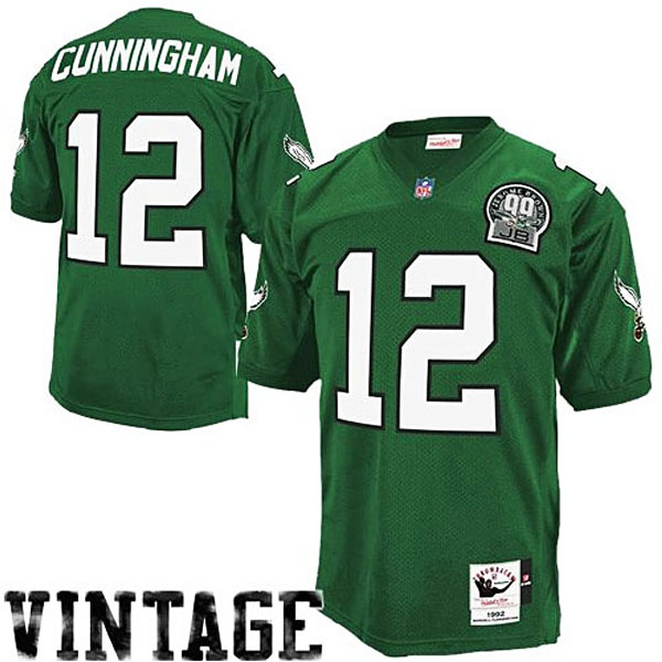 Philadelphia Eagles #12 Randall Cunningham Mitchell & Ness Green Authentic Throwback Jersey Philadelphia Eagles #12 Randall Cunningham Mitchell & Ness Green Authentic Throwback Jersey