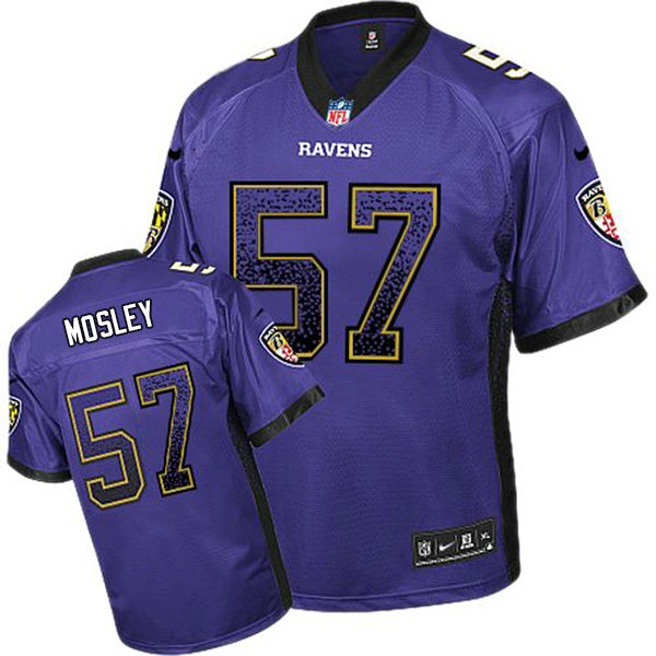 Baltimore Ravens #57 C.J. Mosley Purple Drift Fashion Jersey