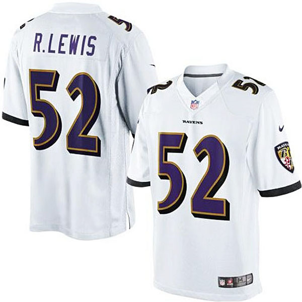 Baltimore Ravens #52 Ray Lewis White Limited Jersey