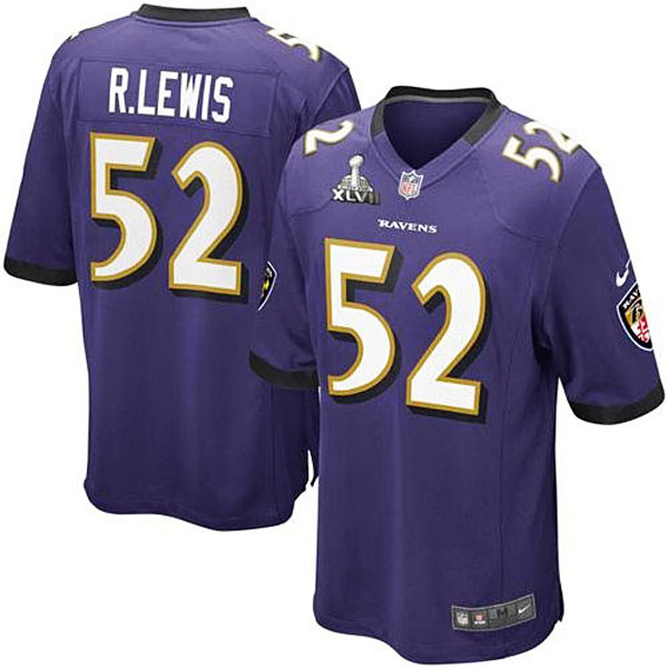 Youth Ray Lewis Baltimore Ravens #52 Super Bowl XLVII Game Jersey - Purple Youth Ray Lewis Baltimore Ravens #52 Super Bowl XLVII Game Jersey - Purple