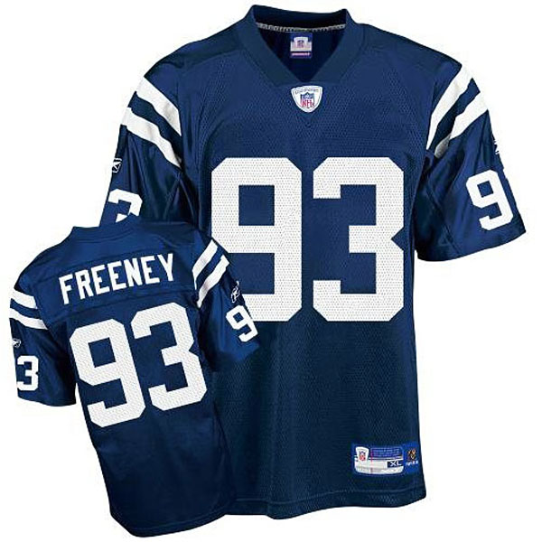 Youth Reebok Equipment Indianapolis Colts #93 #93 Dwight Freeney Royal Blue Replica Football Jersey