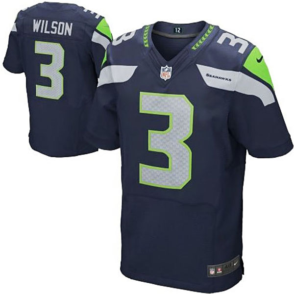 Seattle Seahawks #3 Russell Wilson College Navy Elite Jersey Seattle Seahawks #3 Russell Wilson College Navy Elite Jersey