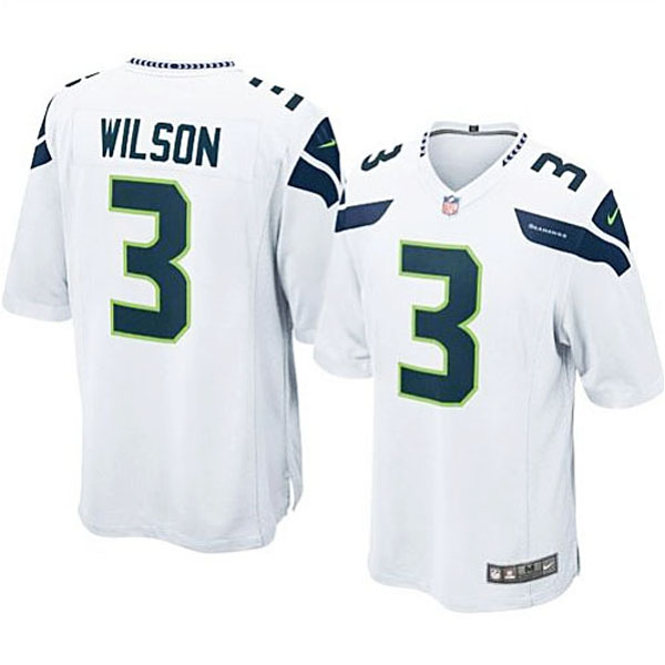 Seattle Seahawks #3 Russell Wilson White Game Jersey Seattle Seahawks #3 Russell Wilson White Game Jersey