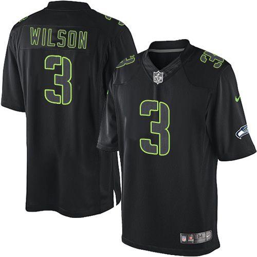 Seattle Seahawks #3 Russell Wilson Impact Limited Black Jersey Seattle Seahawks #3 Russell Wilson Impact Limited Black Jersey