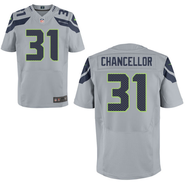 Seattle Seahawks #31 Kam Chancellor Gray Elite Jersey Seattle Seahawks #31 Kam Chancellor Gray Elite Jersey