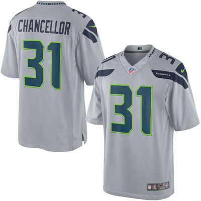 Seattle Seahawks #31 Kam Chancellor Gray Limited Jersey Seattle Seahawks #31 Kam Chancellor Gray Limited Jersey