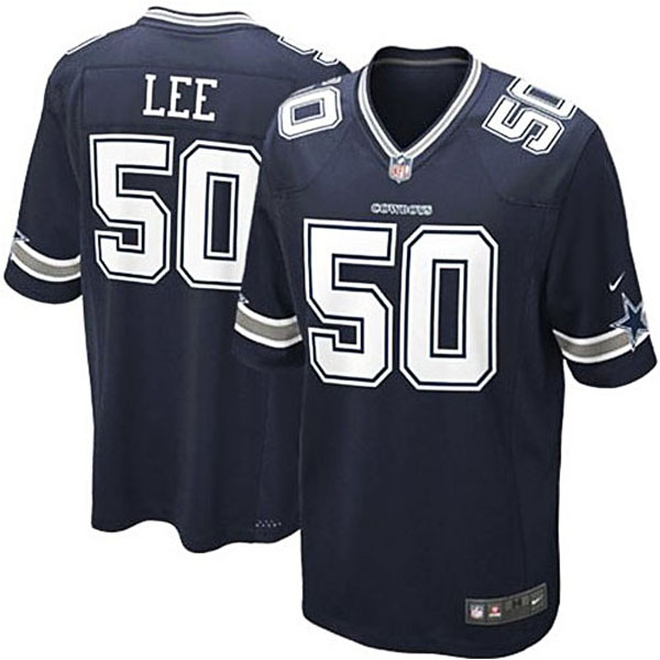 Dallas Cowboys #50 Sean Lee Navy Blue Elite Jersey