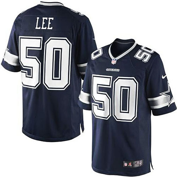 Dallas Cowboys #50 Sean Lee Navy Blue Team Color Limited Jersey