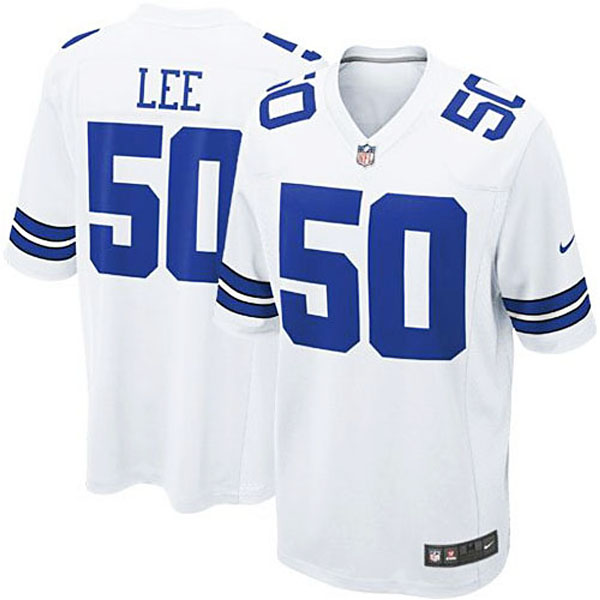 Dallas Cowboys #50 Sean Lee White Team Color Game Jersey