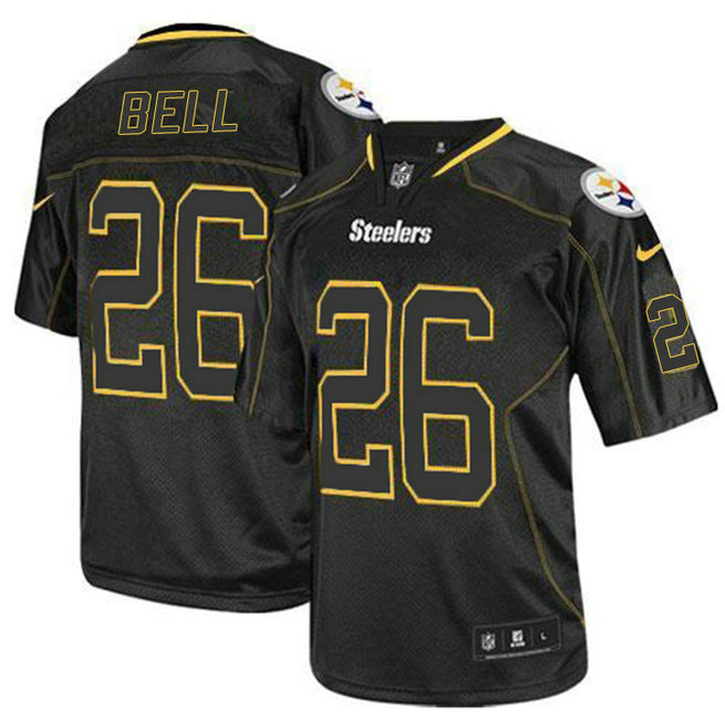 Pittsburgh Steelers #26 Le'Veon Bell Lights Out Elite Black Jersey