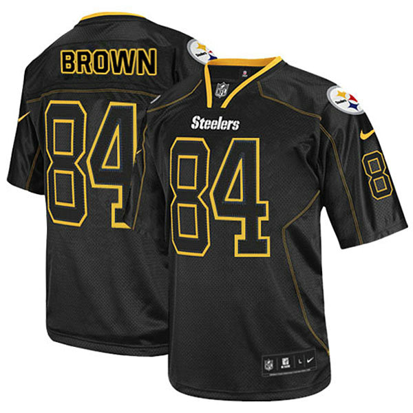 Pittsburgh Steelers #84 Antonio Brown Black Lights Out Jersey