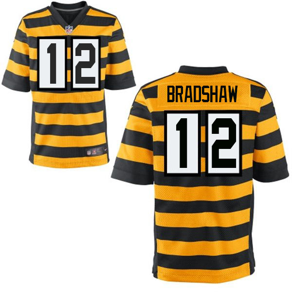 Pittsburgh Steelers #12 Terry Bradshaw Gold Alternate Game Jersey