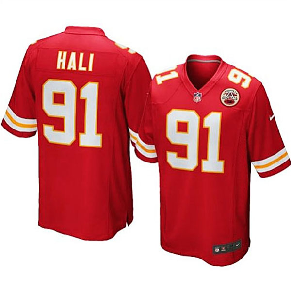 Kansas City Chiefs #91 Tamba Hali Red Game Jersey