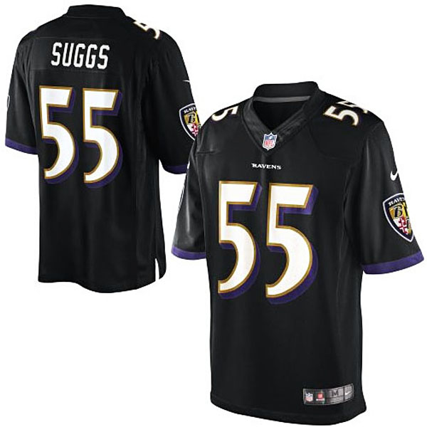 Baltimore Ravens #55 Terrell Suggs Black Limited Jersey