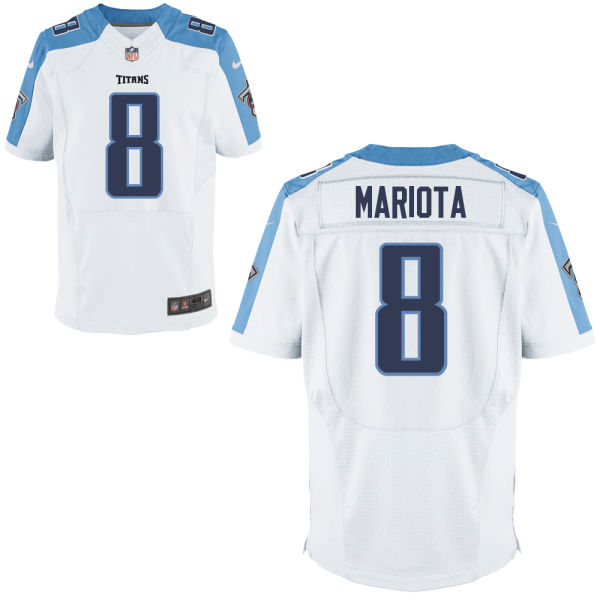 Tennessee Titans #8 Marcus Mariota Elite White Jersey Tennessee Titans #8 Marcus Mariota Elite White Jersey