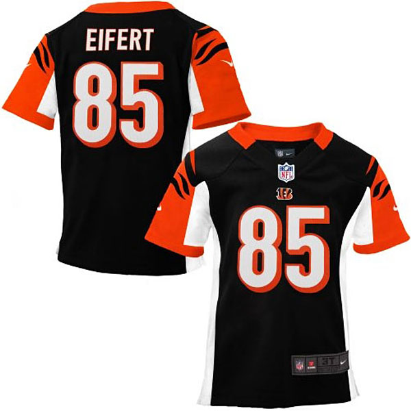 Toddler Cincinnati Bengals #85 Tyler Eifert Black Game Jersey With Super Bowl LVI Patch