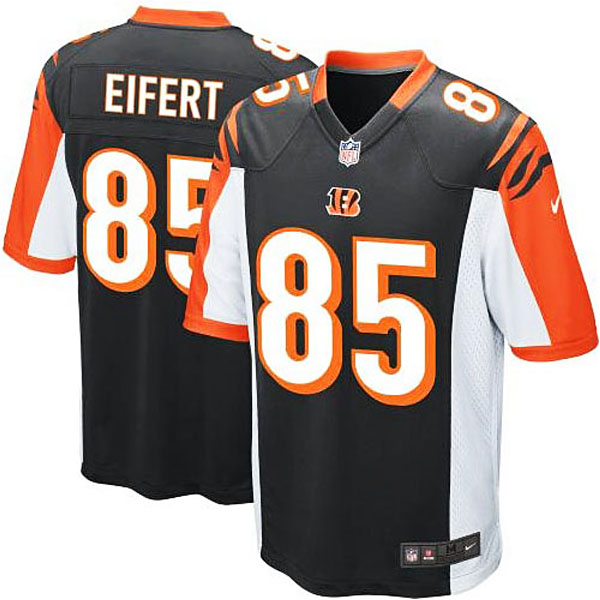 Cincinnati Bengals #85 Tyler Eifert Black Game Jersey With Super Bowl LVI Patch