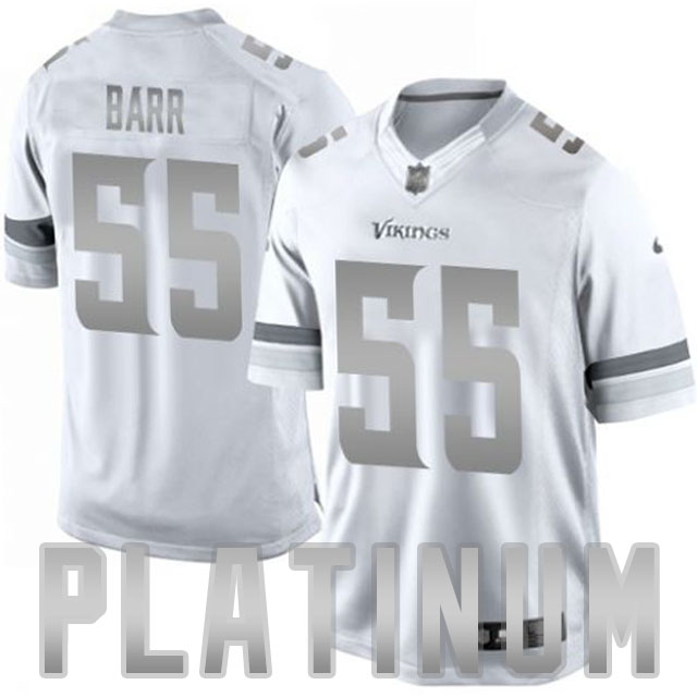 Minnesota Vikings #55 Anthony Barr White Platinum Limited Jersey